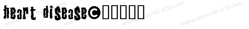 Heart disease字体转换